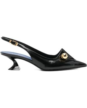 Lanvin Leather Court Shoes - Black