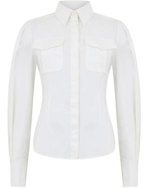 Alberta Ferretti Flap-Pocket Fitted Shirt - White