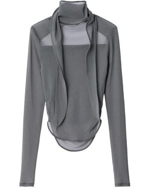 Lemaire Ballerina Scarf Top - Gray
