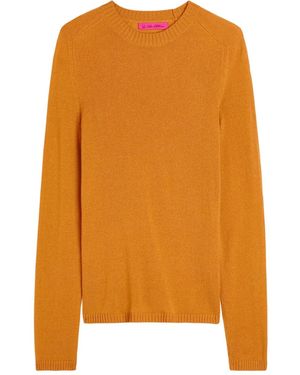 The Elder Statesman Jersey Con Cuello Redondo - Naranja