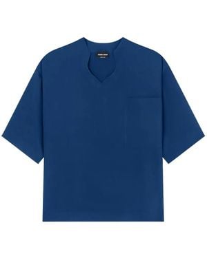 Giorgio Armani Blouse À Poches Poitrine - Blue