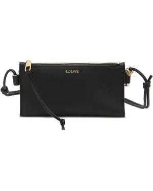 Loewe Glim Leather Pouch - Black