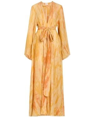 Delos Vestido Azura Con Motivo Abstracto - Metálico