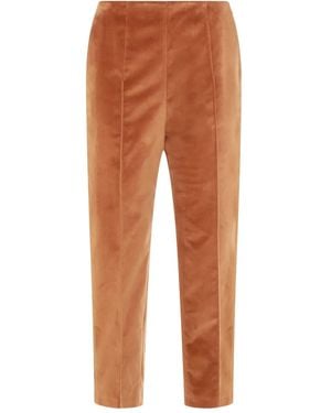 Marni Pantalon En Velours À Détails De Coutures - Orange