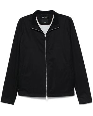 ZEGNA ツイル ジャケット - ブラック