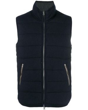 N.Peal Cashmere The Mall Quilted Gilet - Blue