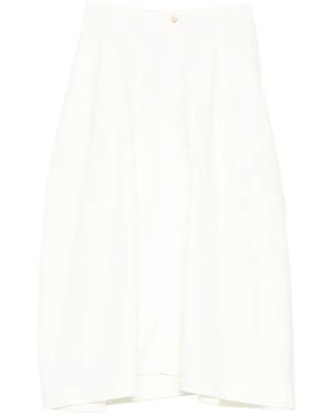 Forme D'expression Tucked Bell Skirt - White