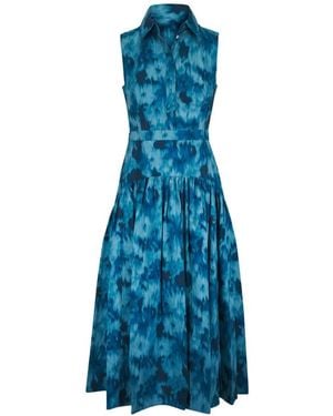 Michael Kors Tie-Dye Tiered Dress - Blue