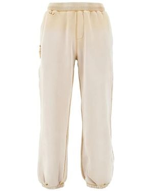 Cole Buxton Distressed Cuffed Joggers - Natural