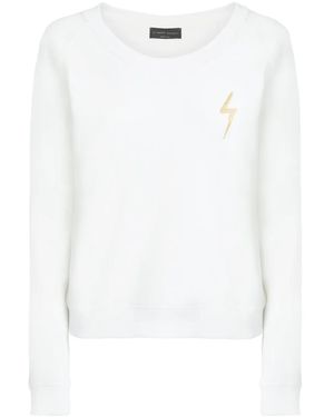 Giuseppe Zanotti Hanane Bolt-Embroidered Sweatshirt - White
