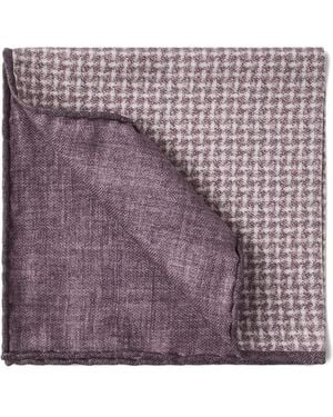 Brunello Cucinelli Houndstooth-pattern pocket square - Lila
