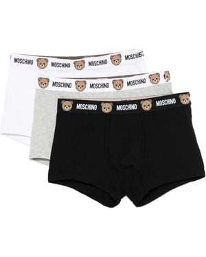 Moschino Logo-Waistband Boxers (Pack Of Three) - Black