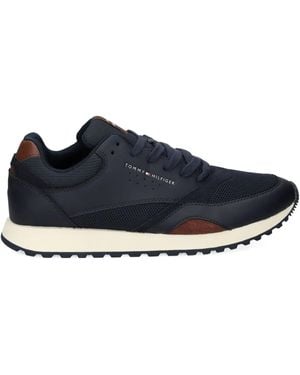 Tommy Hilfiger Leather panelled sneakers - Blau