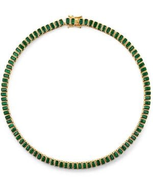 Lady D World Emerald-Cut Crystal-Embellished Necklace - Metallic