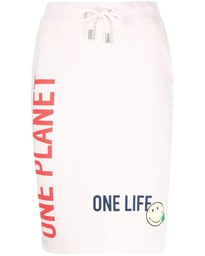 DSquared² Falda Con Eslogan Smiley Estampado - Blanco