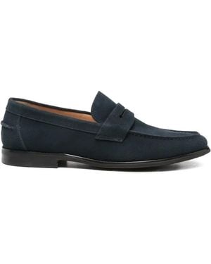 SERGIO MORETTI FIRENZE Mocassins En Daim À Entaille Penny - Blue
