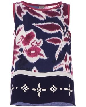 Mantu Printed Sleeveless Top - Blue