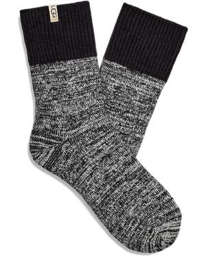 UGG Rib-Knit Slouchy Socks - Black
