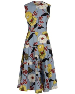 Marni Floral Sleeveless Dress - Blue