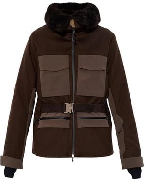 Sease Collar Belted Jacket - Brown