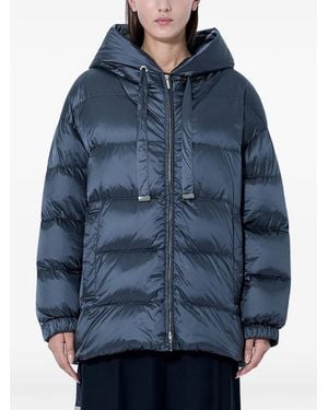 Max Mara Quilted Hooded Jacket - Blue
