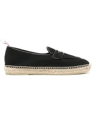 Thom Browne Varsity Penny Loafers Espadrilles - Black
