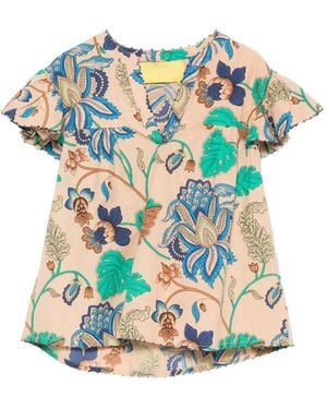 PHILIPPA 1970 Blouse Wendy À Fleurs - Blue