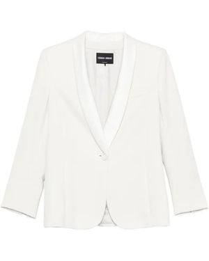 Giorgio Armani Blazer Mit Schalrevers - Weiß