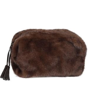 P.A.R.O.S.H. Faux-Fur Pouch - Brown