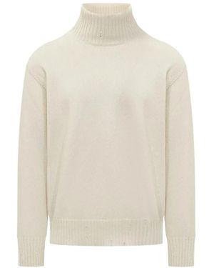 Amaranto Roll-Neck Jumper - White