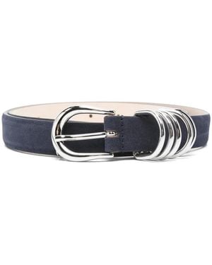 DEHANCHE Hollyhock Suede Belt - White