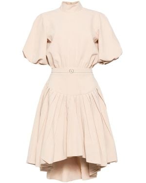 Saiid Kobeisy Crepe Short Dress - Natural