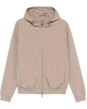 Herno Hooded Zip Jacket - Natural