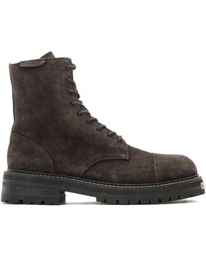 AllSaints Hank Lace-Up Zip Boots - Brown