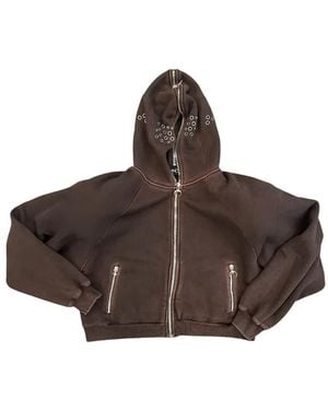 THUG CLUB Gladiator Bulk Shoulder Hoodie - Brown
