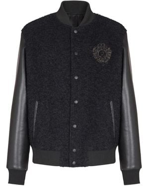 Balmain Varsity Bomber Jacket - Black