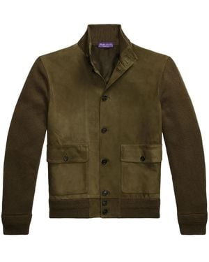 Ralph Lauren スエード カーディガン - グリーン