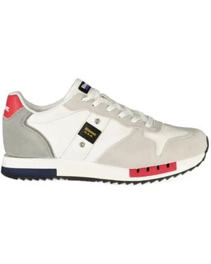 Blauer Queens Panelled Lace-Up Trainers - White