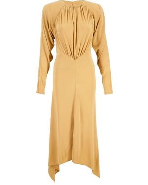 Stella McCartney Long-Sleeve Crepe Dress - Metallic