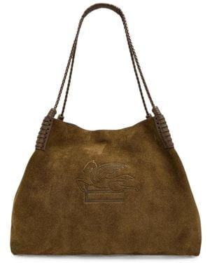 Etro Large Libra Braided Tote Bag - Brown