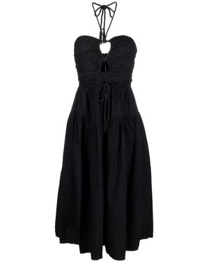 Ulla Johnson Ella Halterneck Midi Dress - Black