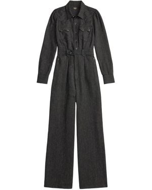 RRL Mono largo con cinturón - Negro