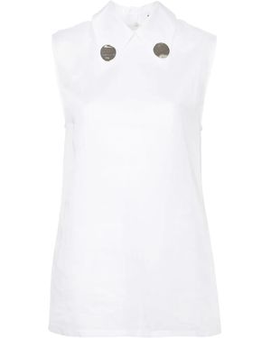 Jil Sander Sheer Blouse - White