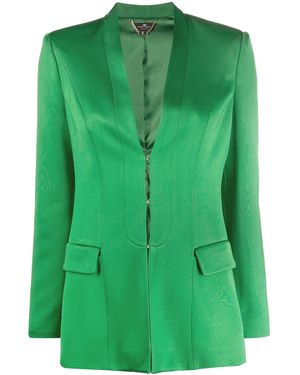 Elisabetta Franchi Slim Fit Blazer - Green
