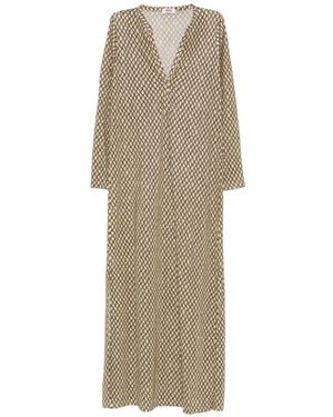 Siyu V-Neck Maxi Dress - Natural
