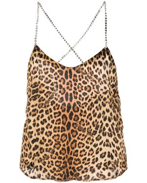 Philipp Plein レオパード タンクトップ - ブラウン