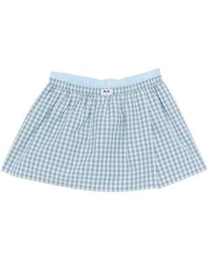 MSGM Rock mit Karomuster - Blau