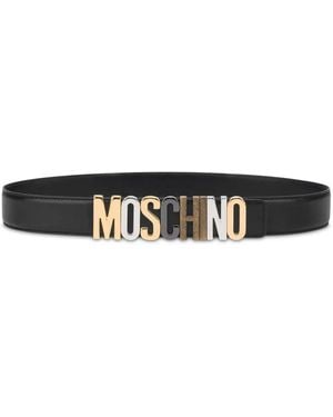 Moschino Belt With Application - Black