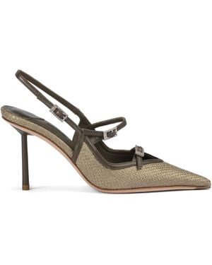 Le Silla Pumps Morgana Con Cinturino Posteriore 80Mm - Metallizzato