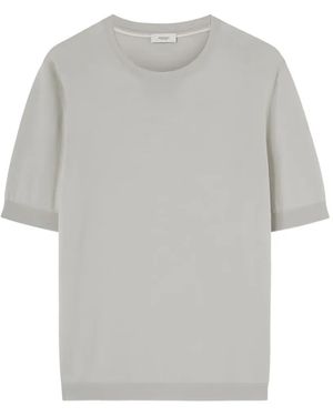 Agnona Crew-Neck Knitted T-Shirt - Grey